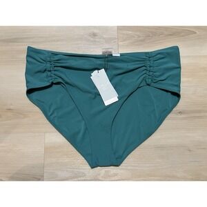NWT Calia Carrie Underwood Swim Bikini Bottom Ruched Side Jungle Green XXL Teal